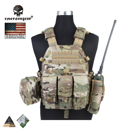 EMERSONGEAR LBT6094A Style Tactical Vest With 3 Pouch Airsoft Military Combat Vest EM7440MC