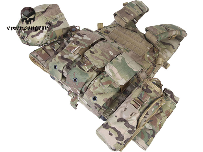 EMERSONGEAR LBT6094A Style Tactical Vest With 3 Pouch Airsoft Military Combat Vest EM7440MC