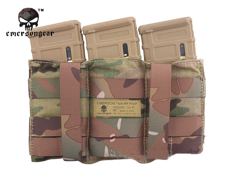 Emerson Triple M4 Pouch FAST Magazine Molle Airsoft Combat EM2388