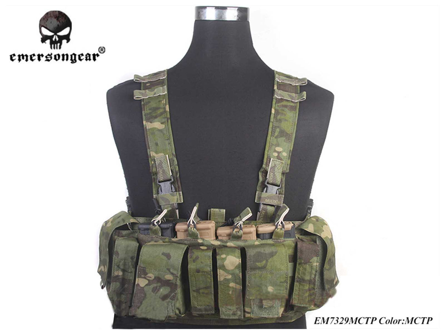 EMERSONGEAR MF Style UW IV Chest Rig 500D Molle Tactical Vest with Multi-pockets for EDC Tools EM7329