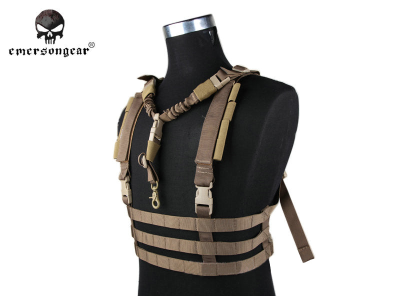 EMERSONGEAR MOLLE System Low Profile Chest Rig Vest Military Hunting Airsoft Vest EM7452