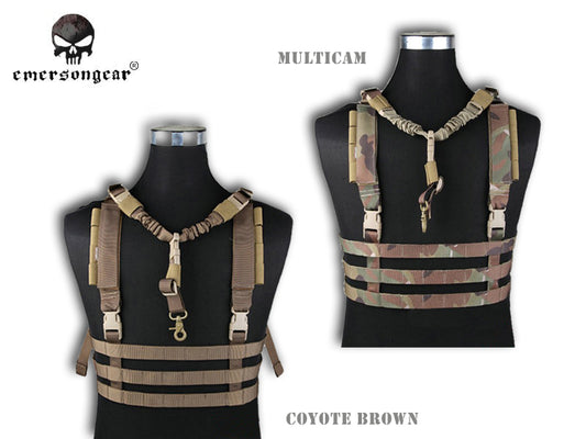 EMERSONGEAR MOLLE System Low Profile Chest Rig Vest Military Hunting Airsoft Vest EM7452