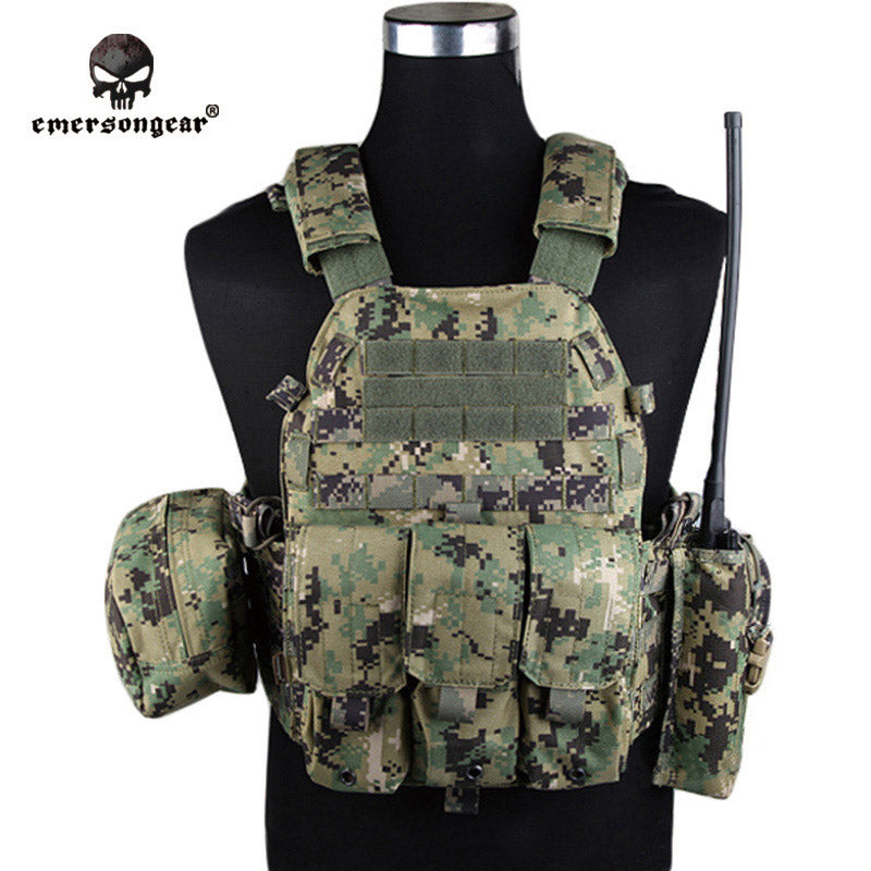 EMERSONGEAR LBT6094A Style Tactical Vest With 3 Pouch Airsoft Military Combat Vest EM7440