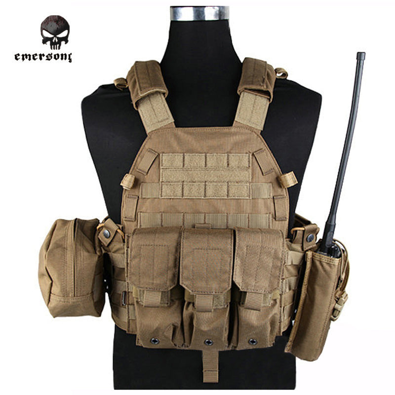 EMERSONGEAR LBT6094A Style Tactical Vest With 3 Pouch Airsoft Military Combat Vest EM7440