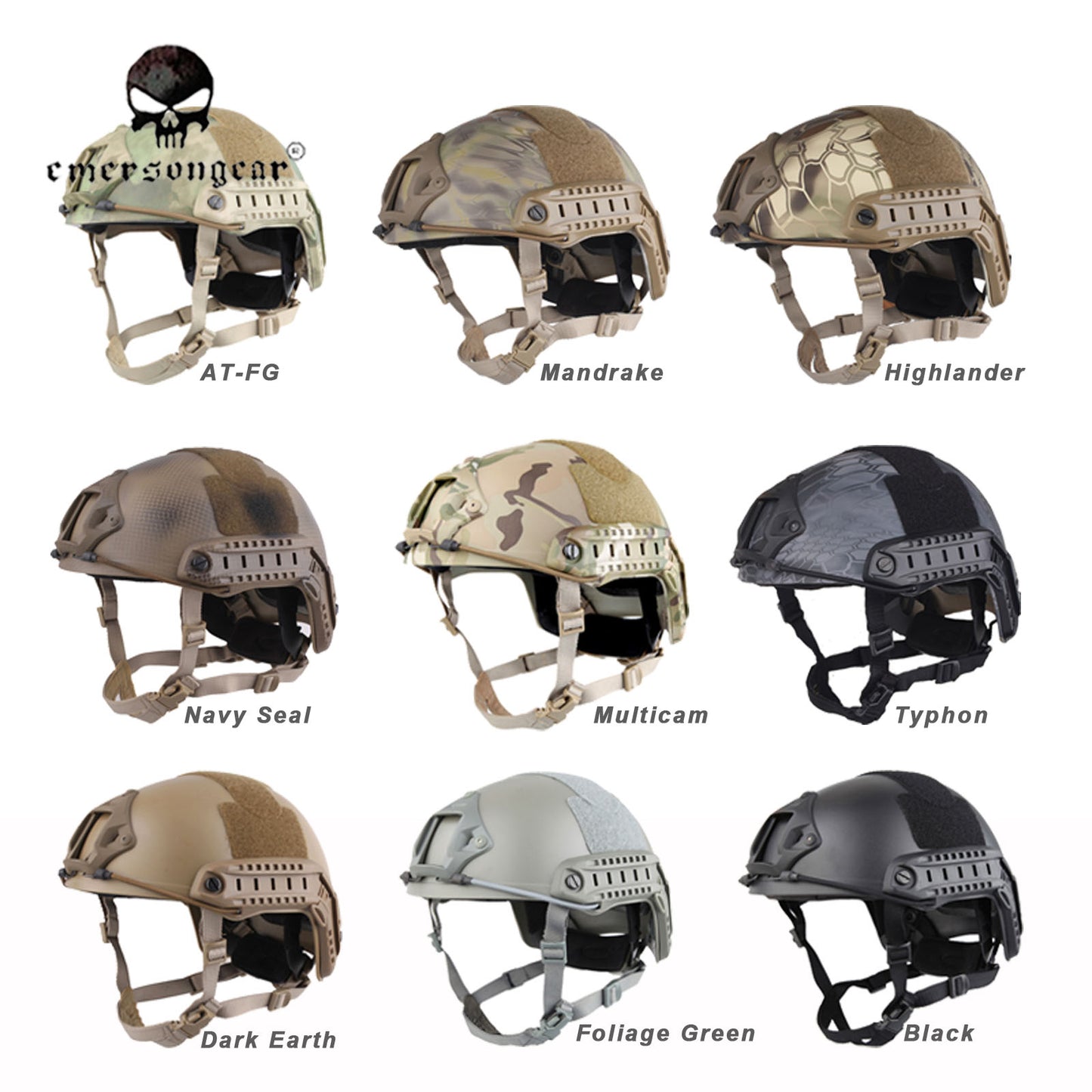 EMERSON Fast Helmet MH Type Military Airsoft Helmet Combat EM5658