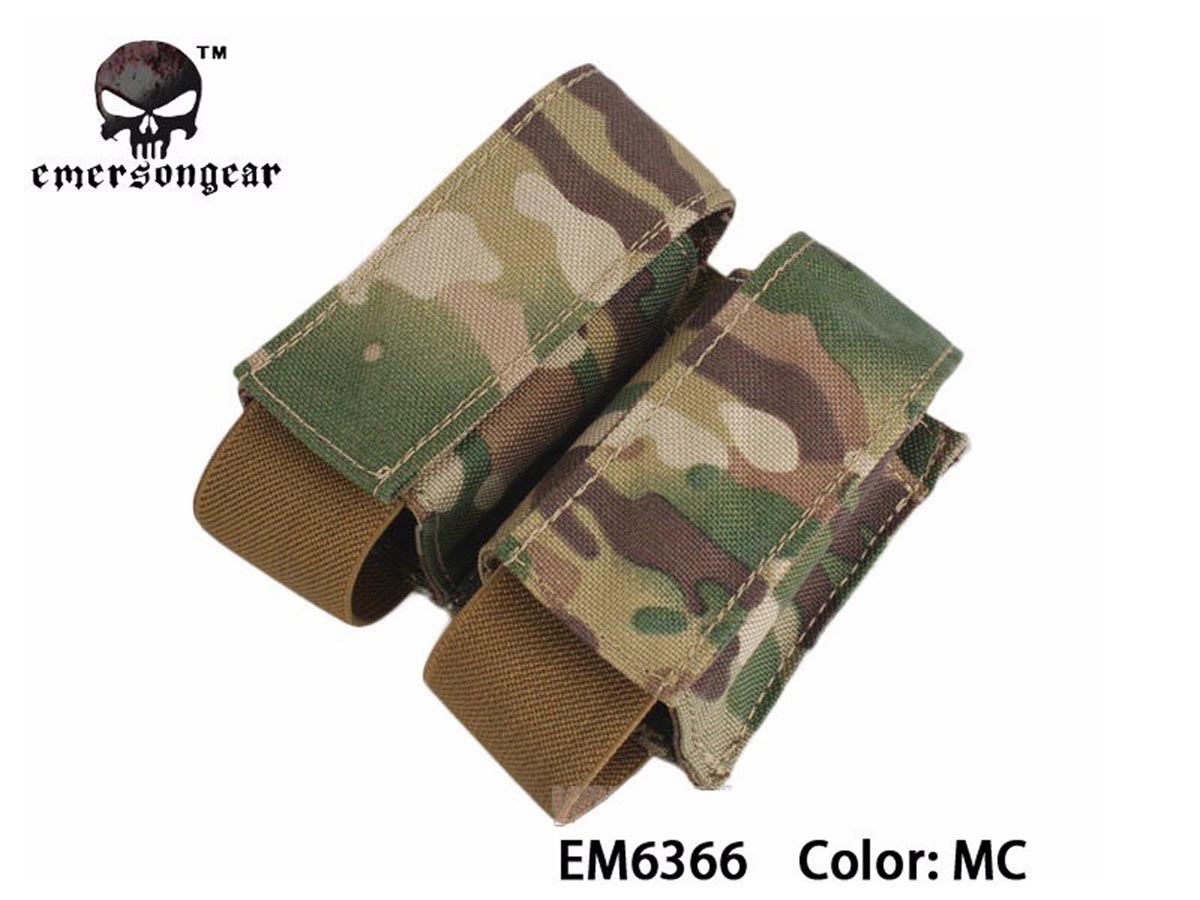 Emerson Military Airsoft Combat LBT Style 40mm Double Pouch Molle EM6366