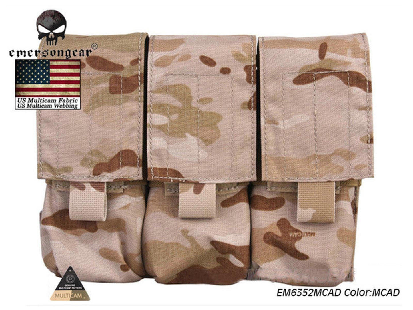 EMERSON LBT Style M4 Triple Magazine Pouch Molle Military Airsoft Combat EM6352