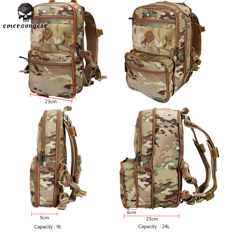 Emerson Tactical Hydration Backpack Molle Pouch Military Travel Multi-purpose Shoulder Bag EM9324