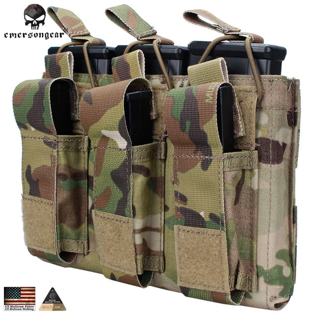 Emersongear Tactical Modular Triple Open Top Magazine Pouch Airsoft EM6355