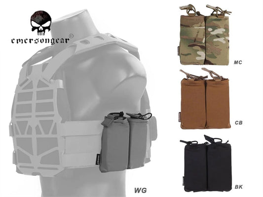 Emerson Precision Double Magazine Pouch For SS Vest Modular Molle Mag Pouch for 5.56 Magazine EM6403