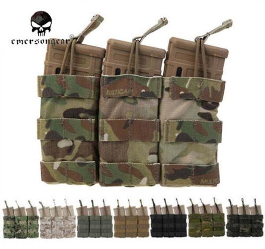 Emersongear Tactical Modular Triple Open Top Magazine Pouch Airsoft EM6355