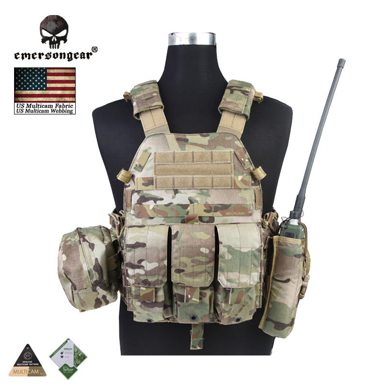 EMERSONGEAR LBT6094A Style Tactical Vest With 3 Pouch Airsoft Military Combat Vest EM7440