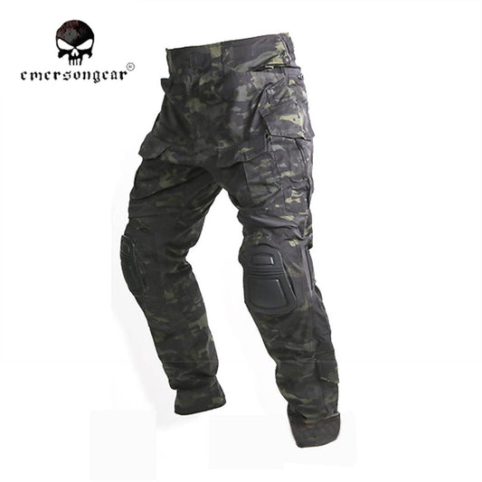 EMERSONGEAR G3 Combat bdu Tactical Pants Duty Airsoft Military Trousers with Kneepads Multicam Black EM9319