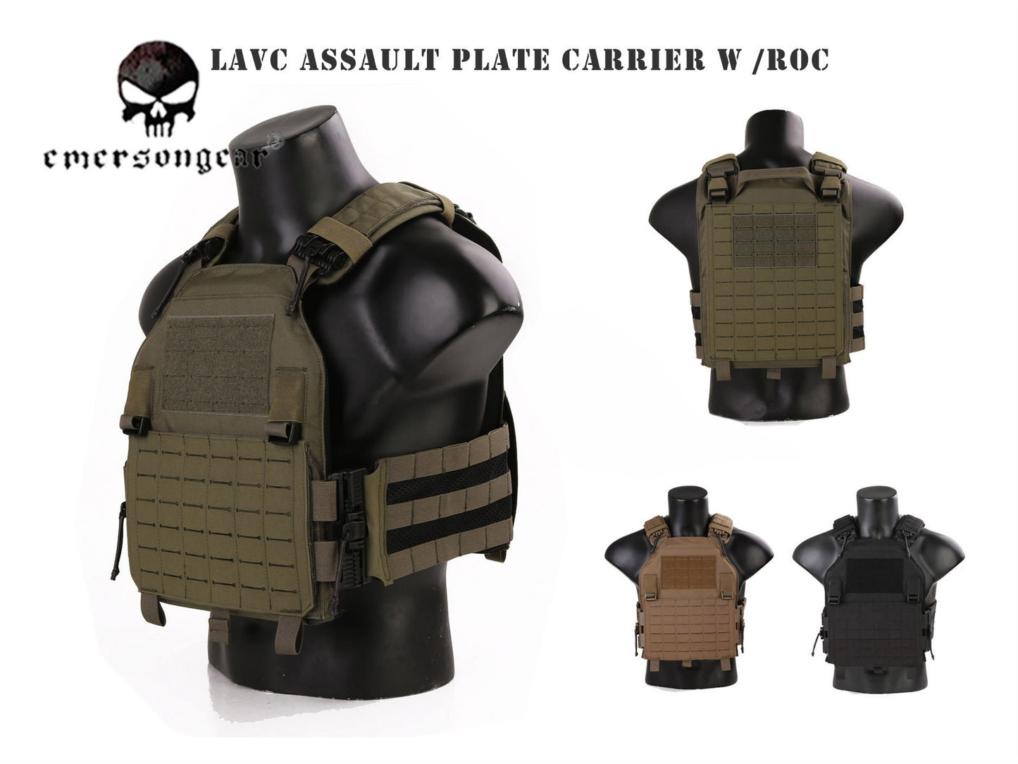 EMERSONGEAR Combat Assault PLate Carrier With ROC Tactical Vest EM7404