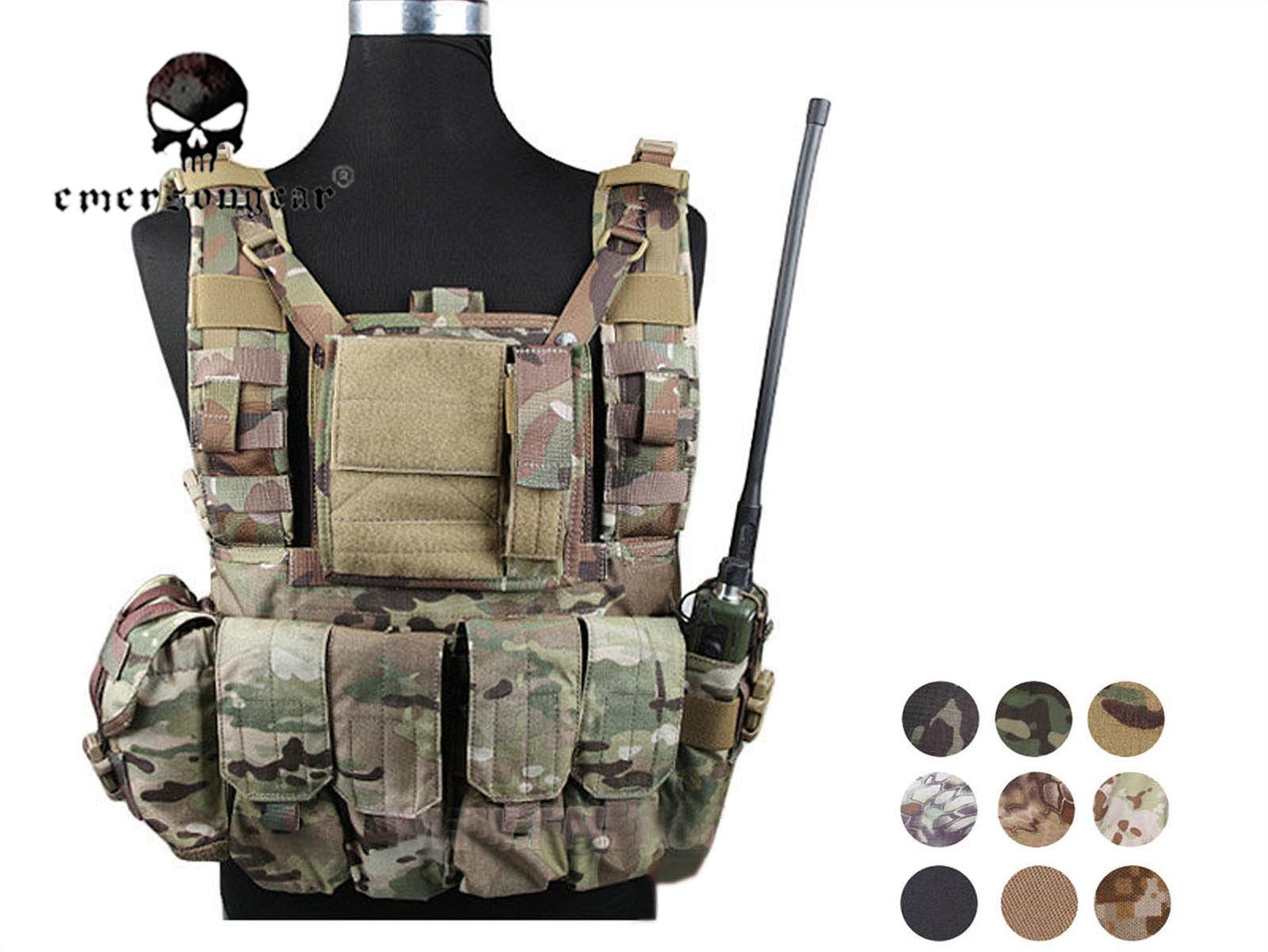 Emerson RRV Tactical Vest With Pouchs Set Airsoft Combat Vest EM7443