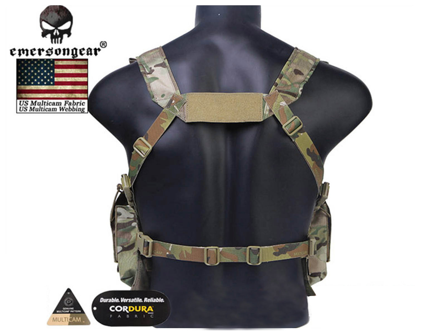 EMERSONGEAR MF Style UW IV Chest Rig 500D Molle Tactical Vest with Multi-pockets for EDC Tools EM7329